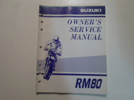 2000 Suzuki RM80 RM 80 Owners Service Manual WATER DAMAGED MINOR FADING OEM 00