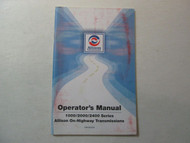 2001 Allison Transmission 100/2000/2400 Series Operator's Manual ALLISON x