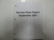 2001 Cummins Service Parts Topics September 2001 Bulletin No. 3810477