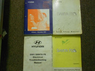 2001 Hyundai Santa Fe Service Repair Shop Manual Set FACTORY BOOKS OEM