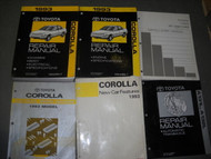 1993 Toyota Corolla Service Repair Shop Manual Set OEM W EWD + FEATURES + MORE