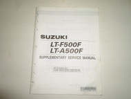 2001 Suzuki LTF500F LTA500F Supplementary Service Manual STAINED FACTORY OEM 01*