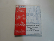 2001 Suzuki Motorcycle & ATV Ready Reference Manual K1 Models FACTORY OEM 01