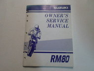 2001 SUZUKI RM80 RM 80 Owners Service Repair Manual WATER DAMAGED FADED OEM