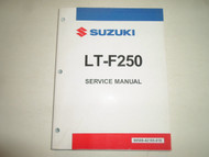 2002 Suzuki LT-F250 Service Repair Shop Manual 1ST ED 995004216501E WATER DAMAGE