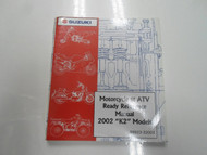 2002 Suzuki Motorcycle & ATV Ready Reference Manual K2 Models FACTORY OEM 02