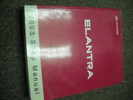2003 Hyundai ELANTRA Service Repair Shop Workshop Manual Brand New 