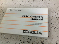 1996 TOYOTA COROLLA Owners Owner Operators Manual FACTORY Book x