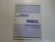 2003 Suzuki RM85/L RM Owners Service Manual FADED WORN 9901102B7803A FACTORY 