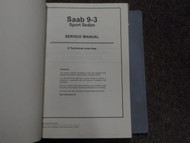 2002 2003 Saab 9 3 9-3 Sport Sedan Body Repair Electrical System Service Manual