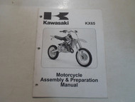 2004 2005 Kawasaki KX65 Motorcycle Assembly & Preparation Manual FACTORY OEM x