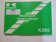 2004 Kawasaki KX65 Owner's Manual KX65-A5 Part No. 99987-1185 KAWASAKI OEM x