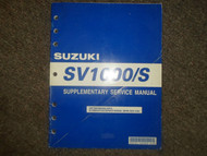 2005 Suzuki SV1000/S Supplementary Service Shop Repair Manual FACTORY OEM x
