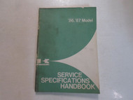 1986 1987 Kawasaki Service Specifications Handbook Manual WORN FACTORY OEM