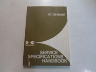 1987 1988 Kawasaki Service Specifications Handbook Manual STAINED FACTORY OEM