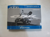 2006 Honda CBR600RR CBR 600 RR Owners Operators Owner Manual FACTORY Brand New 
