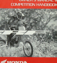 2007 HONDA CRF450X MOTORCYCLE Owners Manual Competition Handbook NEW Factory