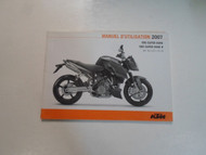 2007 KTM 990 Super Duke 990 Super Duke R Owners Manual FRENCH FACTORY OEM DEAL