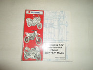 2007 Suzuki Motorcycle & ATV Ready Reference Manual K7 Models FACTORY OEM 07