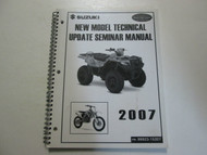 2007 Suzuki New Model Technical Update Seminar Manual FACTORY OEM BOOK 07 DEAL