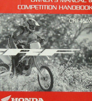 2008 HONDA CRF450X MOTORCYCLE Owners Manual Competition Handbook NEW Factory