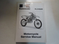 2008 Kawasaki KLX450R Motorcycle Service Repair Shop Workshop Manual Brand New 