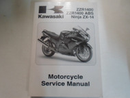 2008 Kawasaki ZZR1400 ABS Ninja ZX-14 Motorcycle Service Repair Shop Manual NEW