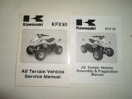 2007 Kawasaki KFX 50 All Terrain Vehicle ATV Service Repair Manual 2 VOLUME SET