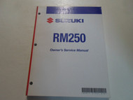 2008 Suzuki RM 250 RM250 Model K8 Service Shop Repair Manual BRAND NEW 