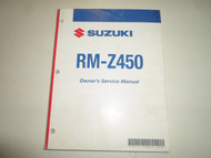 2008 Suzuki RM-Z450 Owners Service Manual WORN STAINED MINOR DAMAGE FACTORY OEM 