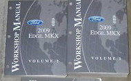 2009 FORD EDGE LINCOLN MKX Service Shop Repair Manual Set OEM W Inspection Book