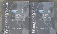 2009 FORD EXPEDITION & LINCOLN NAVIGATOR Repair Service Shop Manual Set 2 VOLUME