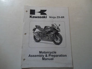2009 Kawasaki Ninja ZX-6R ZX 6R Motorcycle Assembly & Preparation Manual WORN 09