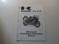2009 Kawasaki Ninja ZX-6R ZX 6R Motorcycle Assembly & Preparation Manual OEM 09