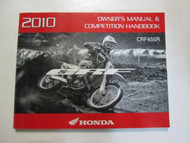 2010 HONDA CRF450R MOTORCYCLE Owners Manual Competition Handbook NEW FACTORY