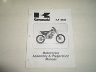 2011 Kawasaki KX 250F Motorcycle Assembly & Preparation Manual FACTORY OEM x