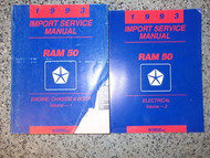 1993 Dodge Ram 50 Truck Service Repair Shop Manual Set 93 Factory Tear On Cover