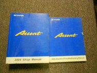 2004 HYUNDAI ACCENT Service Repair Shop Workshop Manual Set W Wiring Diagram OEM