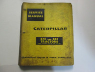 Caterpillar 641 And 651 Tractors Service Manual 64F1-UP And 33G1-UP USED OEM 