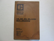 Caterpillar 8A, 8C, 8R, 8S, & 8U Bulldozers Parts Book WATER DAMAGED USED OEM   