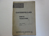 Caterpillar DW21 Tractor Operation & Maintenance Instructions 58C1-UP 69C1-UP   