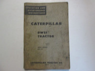 Caterpillar DW21 Tractor Serial No 8W1-UP Operation & Maintenance Instructions  