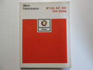 Detroit Diesel Allison Transmissions MT 644 647 654 Parts Catalog SA 1551K USED