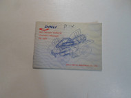 Dinli All Terrain Vehicle DL 601 Owners Manual WRITING STAINED FACTORY OEM DEAL