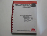 Mac Electronic Tools Automotive College Anti-Lock Brakes #1 Manual ABS Overview 