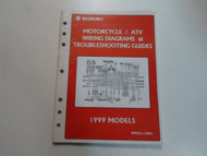 1999 Suzuki Motorcycle ATV Wiring Troubleshooting Guides Manual FADED WORN OEM 