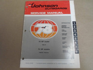 1978 Johnson Outboards Service Shop Repair Manual 70 75 HP 70E78 75ER78 75ELR78 