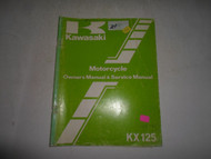 1984 Kawasaki KX125 Owners Manual & Service Manual Motorcycle OEM x