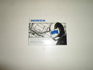 1989 Honda You & Your Motorcycle Riding Tips & Practice Guide Manual MINOR WEAR