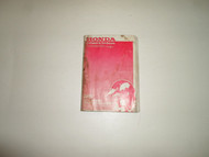 1995 Honda TRX300EX FOURTRAX300EX Owners Manual WATER DAMAGED FACTORY OEM DEAL